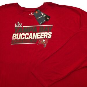 Tampa Bay Buccaneers Super Bowl LV Long Sleeve Shirt Fanatics Red Mens 5XL